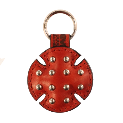 ロス オリジナル ハンダブ アイアンクロス レザーキーホルダー