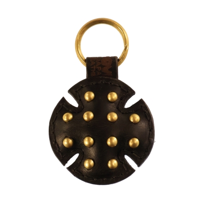 ロス オリジナル ハンダブ アイアンクロス レザーキーホルダー