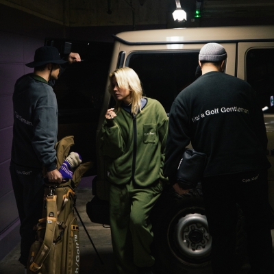 キャプテンズヘルム ゴルフ マイクロ フリース ノーカラー ジャケット