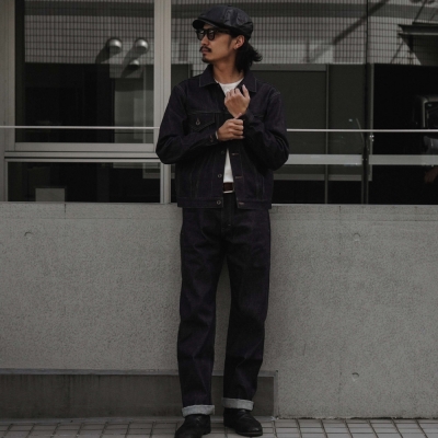DRESS HIPPY 　デニムジャケットとパンツのセットMサイズ DRESS HIPPY OLDMAN JACKET DENIM(ドレスヒッピー・オールドマン