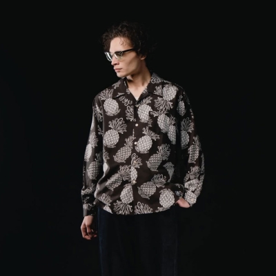 ドレス ヒッピー パイナップル ロングスリーブ シャツ