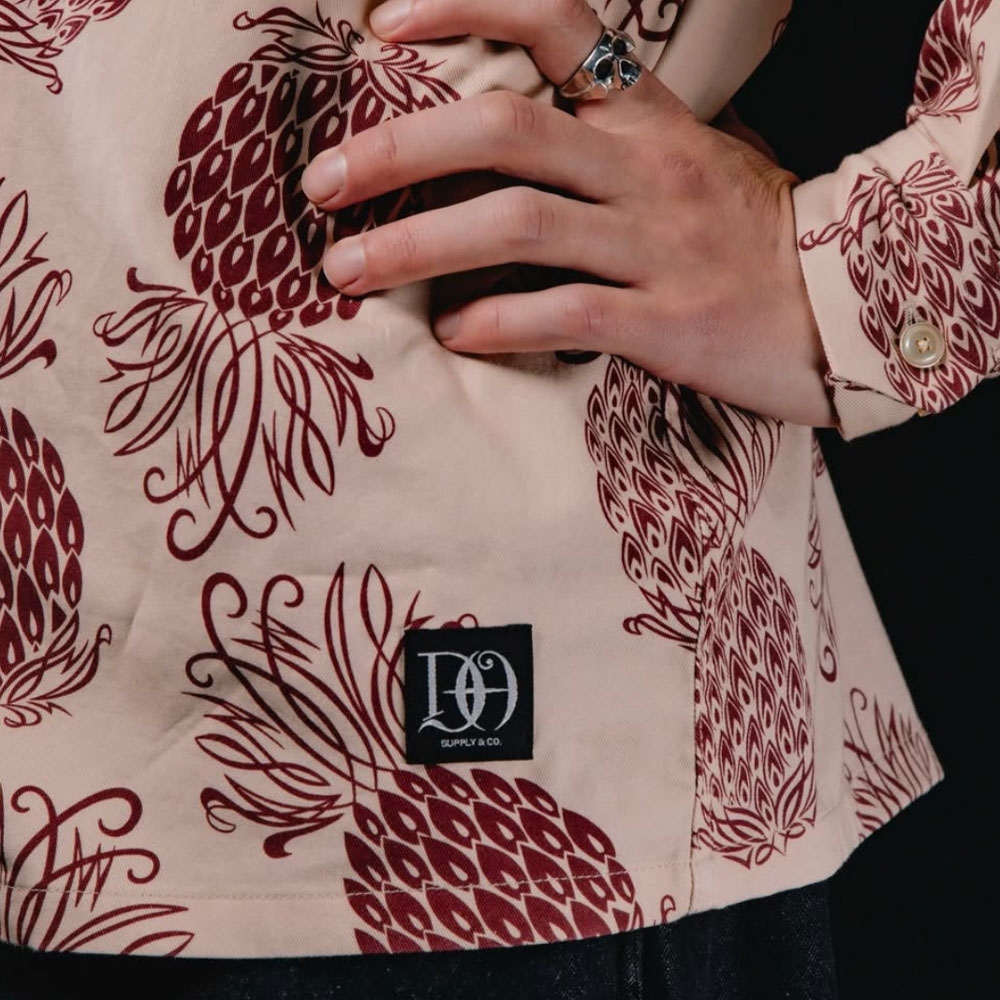 ドレス ヒッピー パイナップル ロングスリーブ シャツ