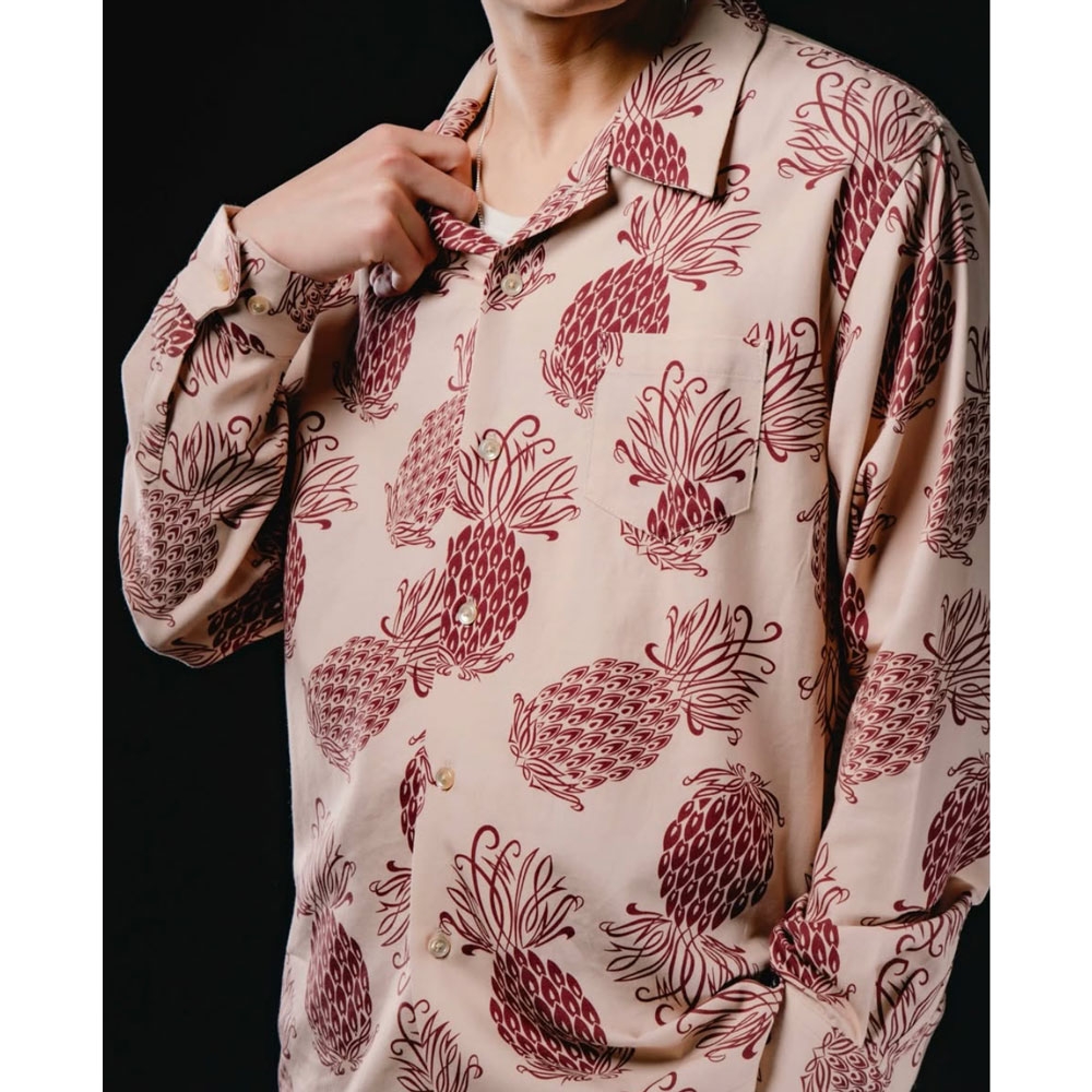 ドレス ヒッピー パイナップル ロングスリーブ シャツ