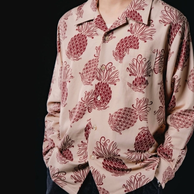 ドレス ヒッピー パイナップル ロングスリーブ シャツ