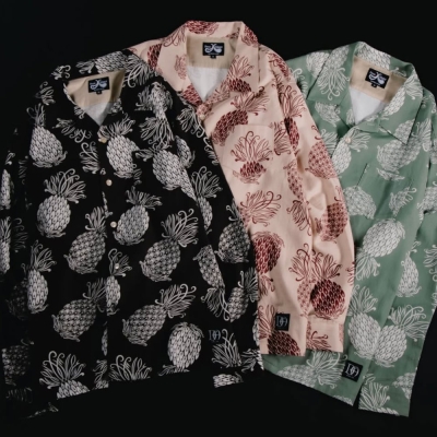 ドレス ヒッピー パイナップル ロングスリーブ シャツ