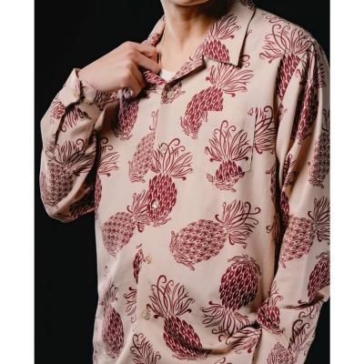 ドレス ヒッピー パイナップル ロングスリーブ シャツ