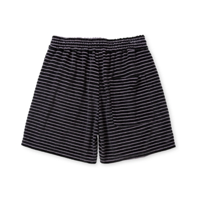 キャリー ボーダー ベロア パイル リラックス ショーツ