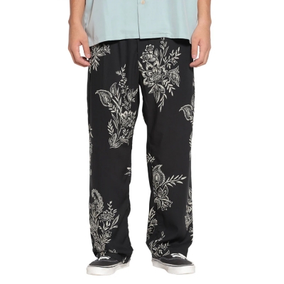 キャリー フラワー パターン リラックス パンツ