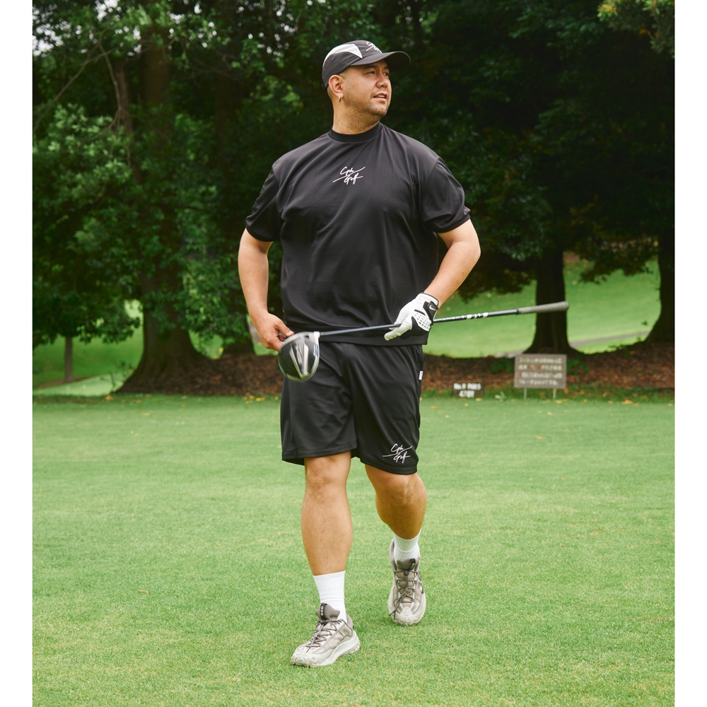 キャプテンズヘルム ゴルフ スラッシュ ロゴ メッシュ ショート