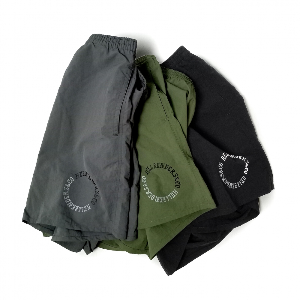 極美 HELLBENDERS&CO Circle logo ナイロン ショーツ ヘルベンダース サークル ロゴ ナイロンショーツ | HELLBENDERS&CO