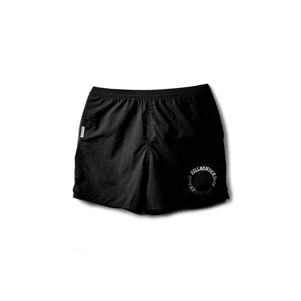 極美 HELLBENDERS&CO Circle logo ナイロン ショーツ ヘルベンダース サークル ロゴ ナイロンショーツ | HELLBENDERS&CO