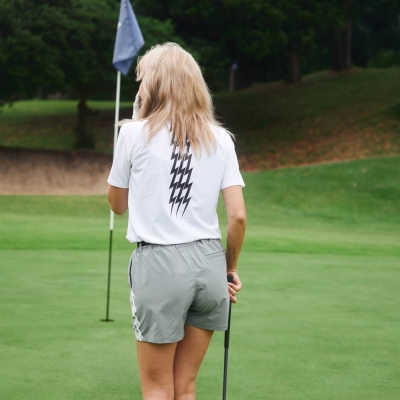 キャプテンズヘルム ゴルフ [ウーマン] サンダー ストライプ アジャスタブル ショーツ