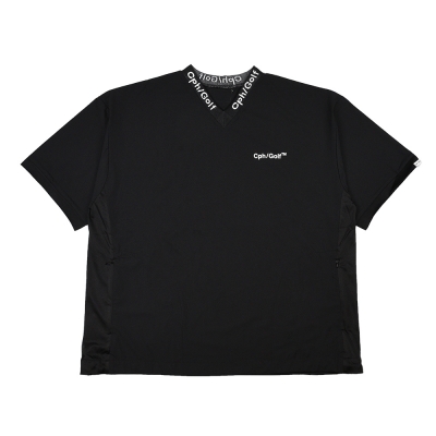 CPH/GOLF Vネックピステ　レディース　S キャプテンズヘルム ゴルフ ジャガード リブ メッシュ ピステ