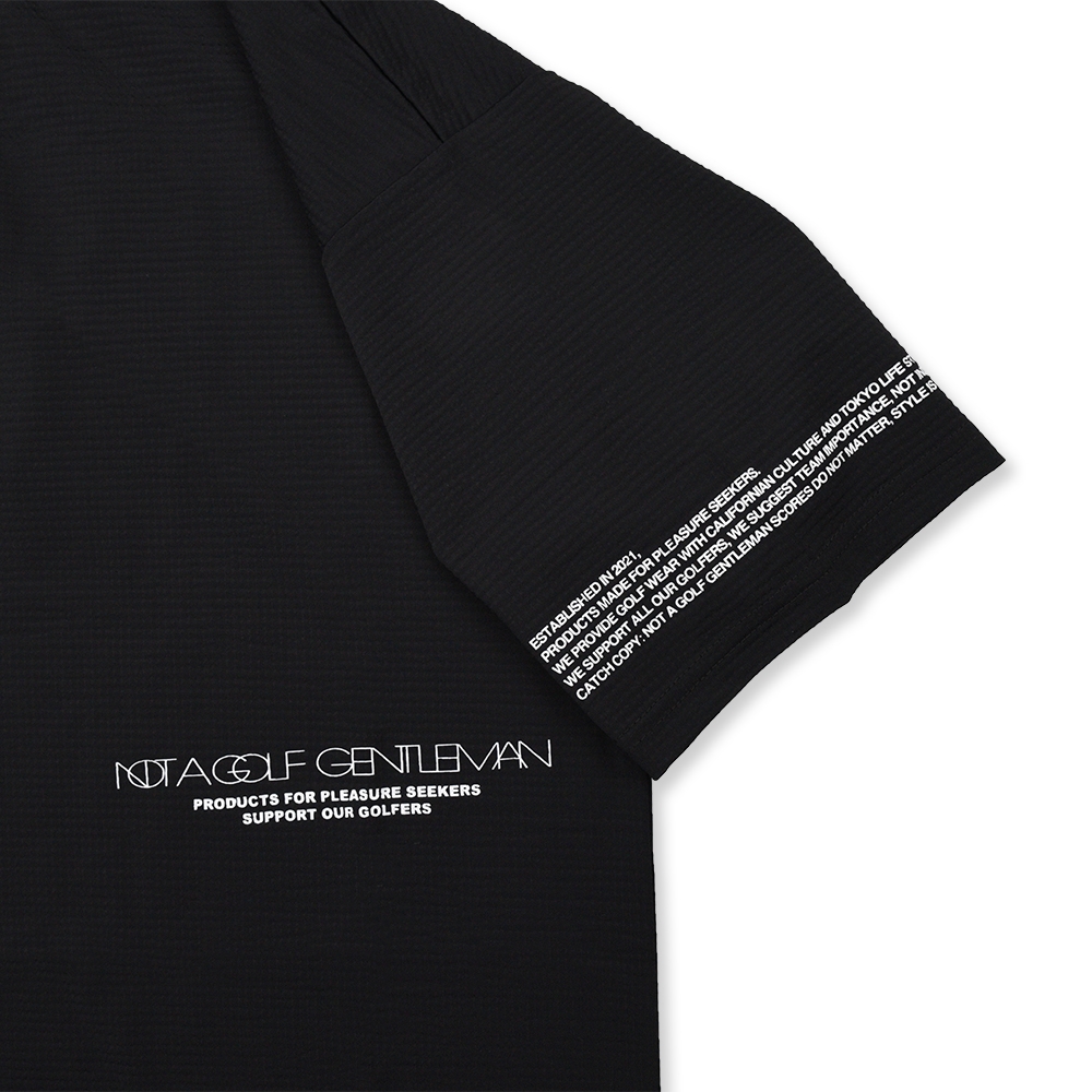 キャプテンズヘルム ゴルフ ブリーザブル ワッフル モック ネック ティー