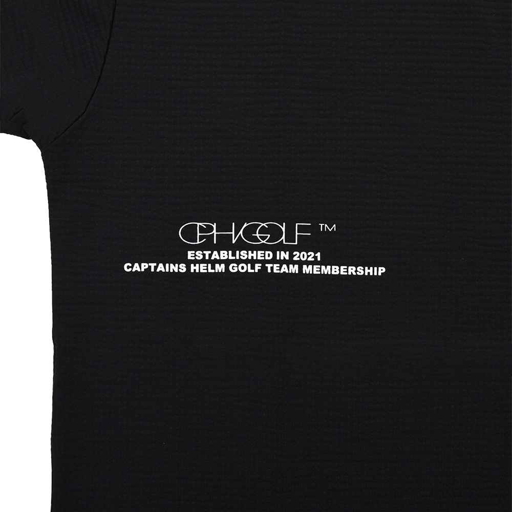 キャプテンズヘルム ゴルフ ブリーザブル ワッフル モック ネック ティー