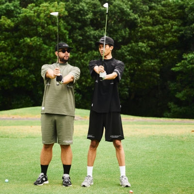 キャプテンズヘルム ゴルフ ブリーザブル ワッフル モック ネック ティー