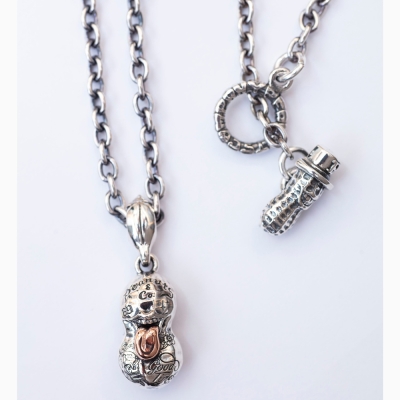 ピーナッツカンパニー ベロ タトゥー ピーナッツ Sサイズ シルバーチェーン 50cm