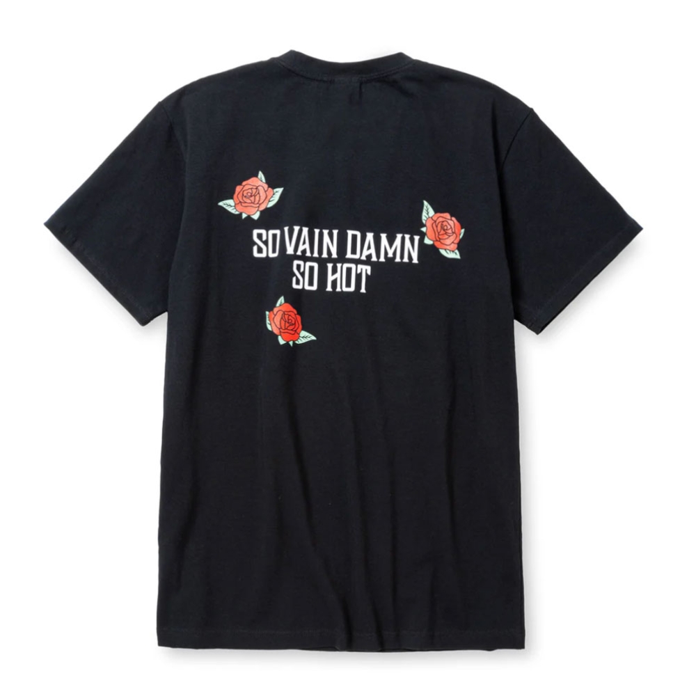 キャリー ストレッチ ローズ ロゴ tシャツ