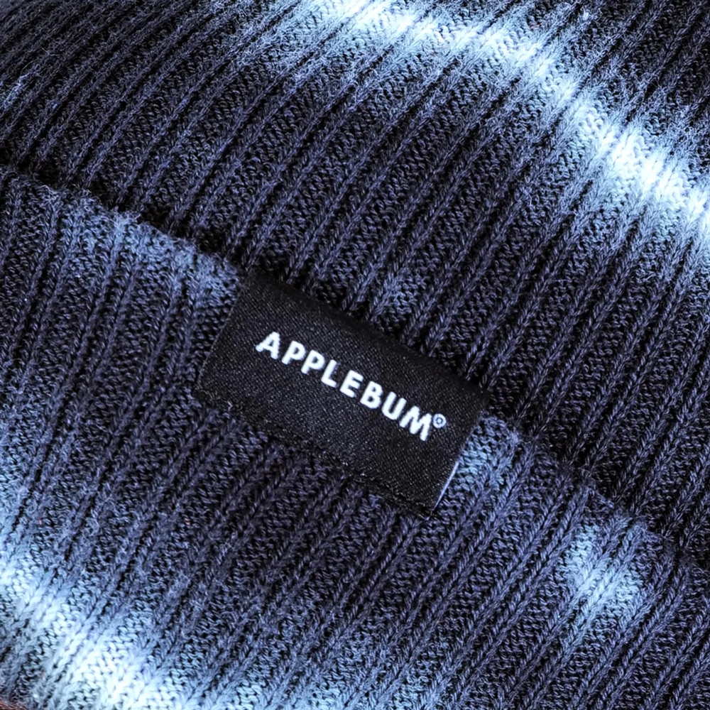 アップルバム ボーダー タイダイ ニット キャップ