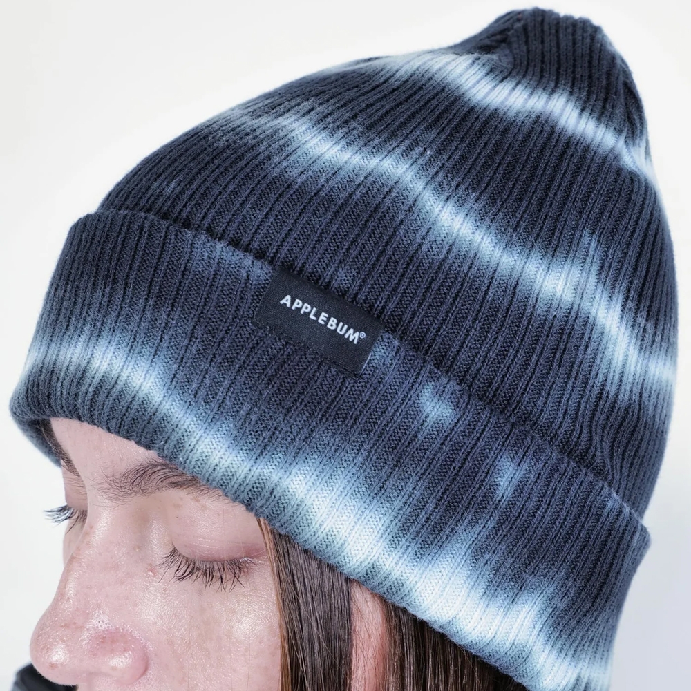 アップルバム ボーダー タイダイ ニット キャップ