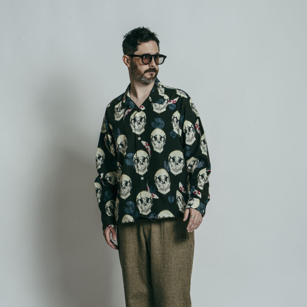 ドレス ヒッピー フェイストゥー スカル ロングスリーブ シャツ