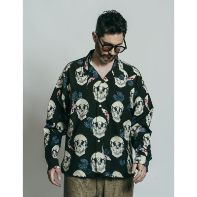 ドレス ヒッピー フェイストゥー スカル ロングスリーブ シャツ