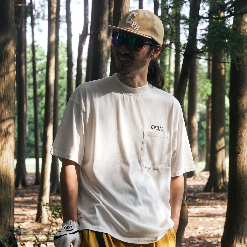 キャプテンズヘルム ゴルフ フロント ポケット クラシック ハーフ モックネック ティー