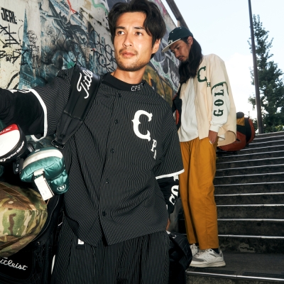 キャプテンズヘルム ゴルフ クラシック ベースボール コットン ノーカラー シャツ