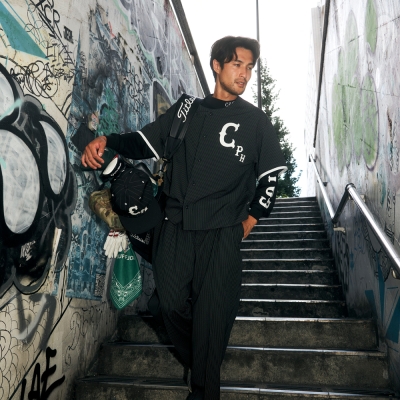 キャプテンズヘルム ゴルフ クラシック ベースボール コットン ノーカラー シャツ