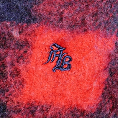 アップルバム チェック ニット カーディガン