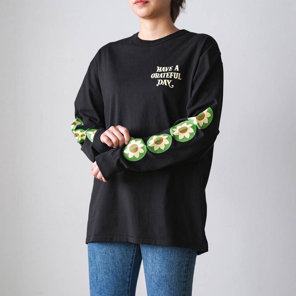 ハブ ア グレイティフル デイズ ロングスリーブ Tシャツ - ヘリオトロピズム