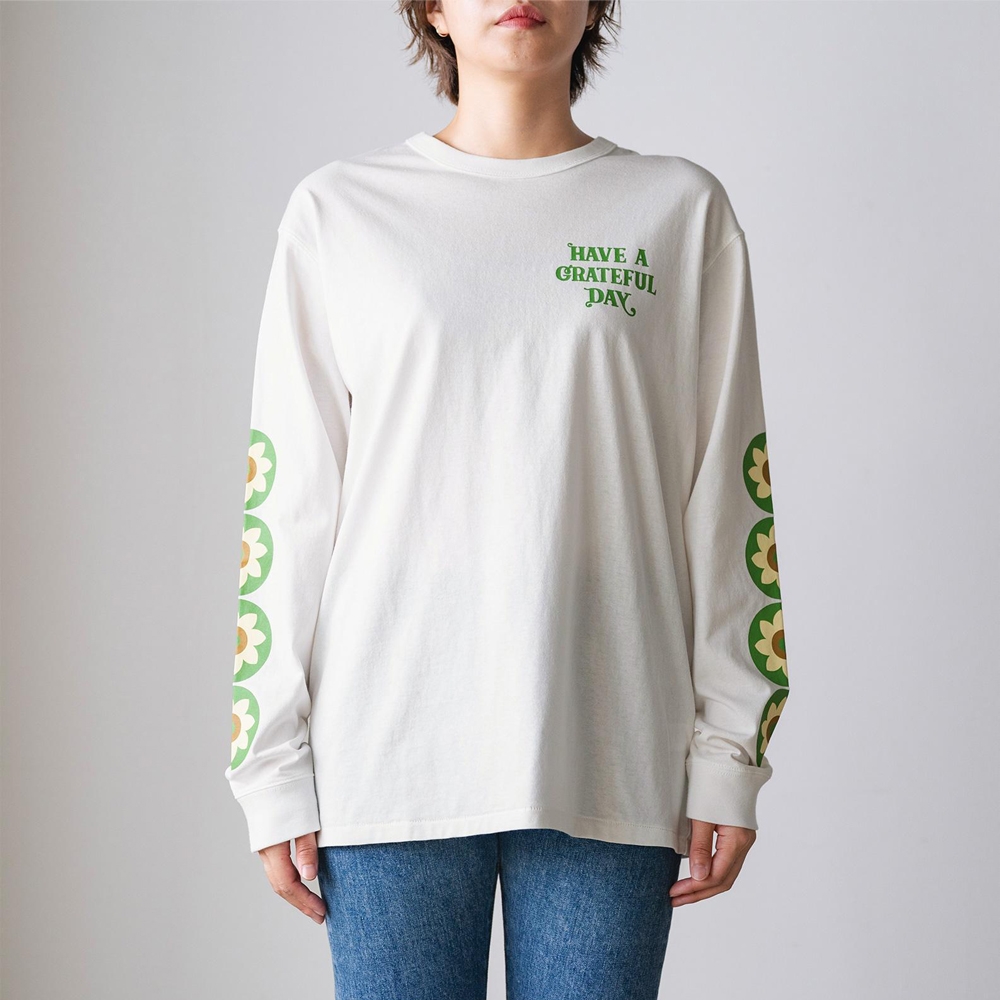 ハブ ア グレイティフル デイズ ロングスリーブ Tシャツ - ヘリオトロピズム