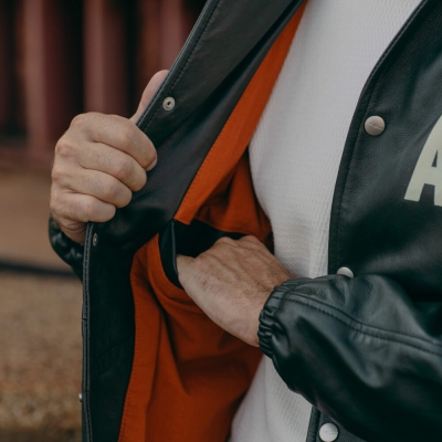 ジャケット・アウター AT-DIRTYATD LEATHER COACH JACKET AT-DIRTY ATD THUNDER LEATHER COACH JACKET BLACK(アットダーティー