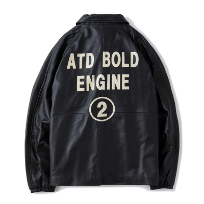アットダーティー ボールド レザー コーチ ジャケット | AT-DIRTY BOLD
