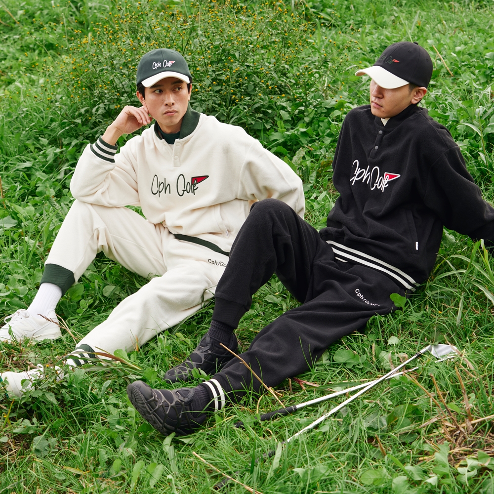 キャプテンズヘルム ゴルフ フラッグ ロゴ マイクロ フリース トラック パンツ