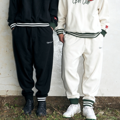 キャプテンズヘルム ゴルフ フラッグ ロゴ マイクロ フリース トラック パンツ