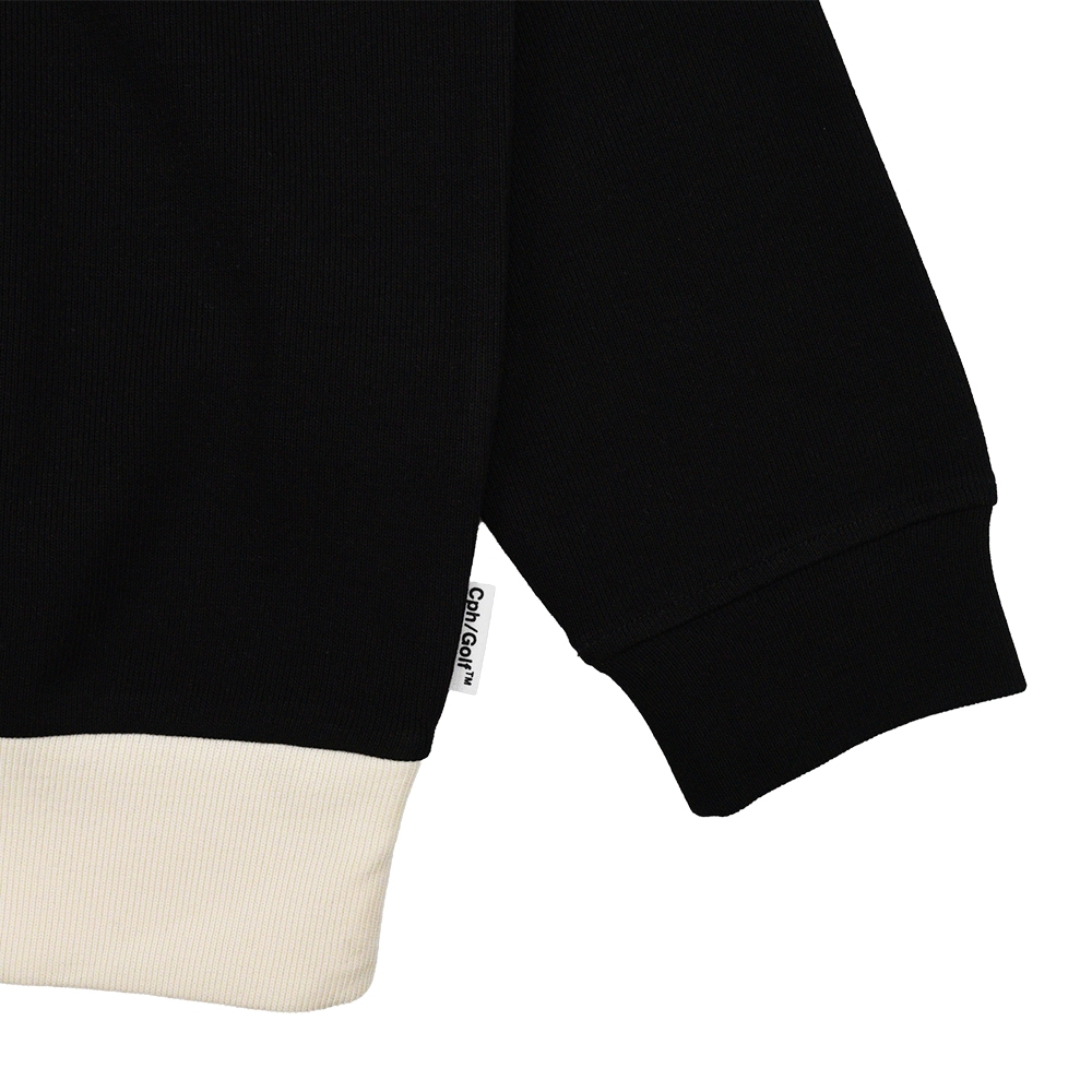 キャプテンズヘルム ゴルフ フラッグ ロゴ ロングスリーブ モック