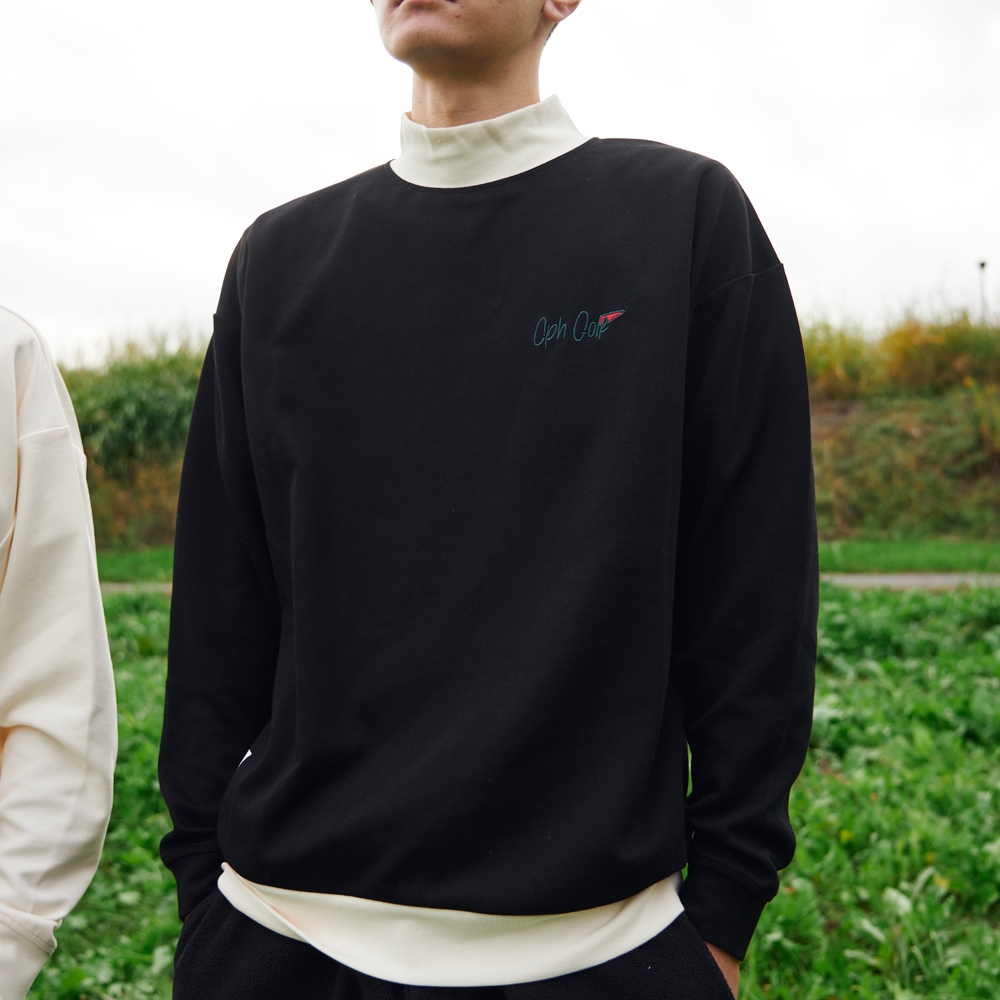 キャプテンズヘルム ゴルフ フラッグ ロゴ ロングスリーブ モック