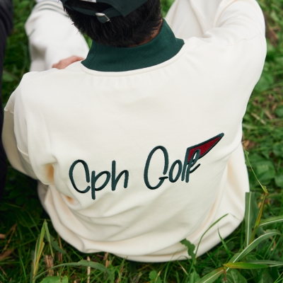 キャプテンズヘルム ゴルフ フラッグ ロゴ ロングスリーブ モック ネック ティー