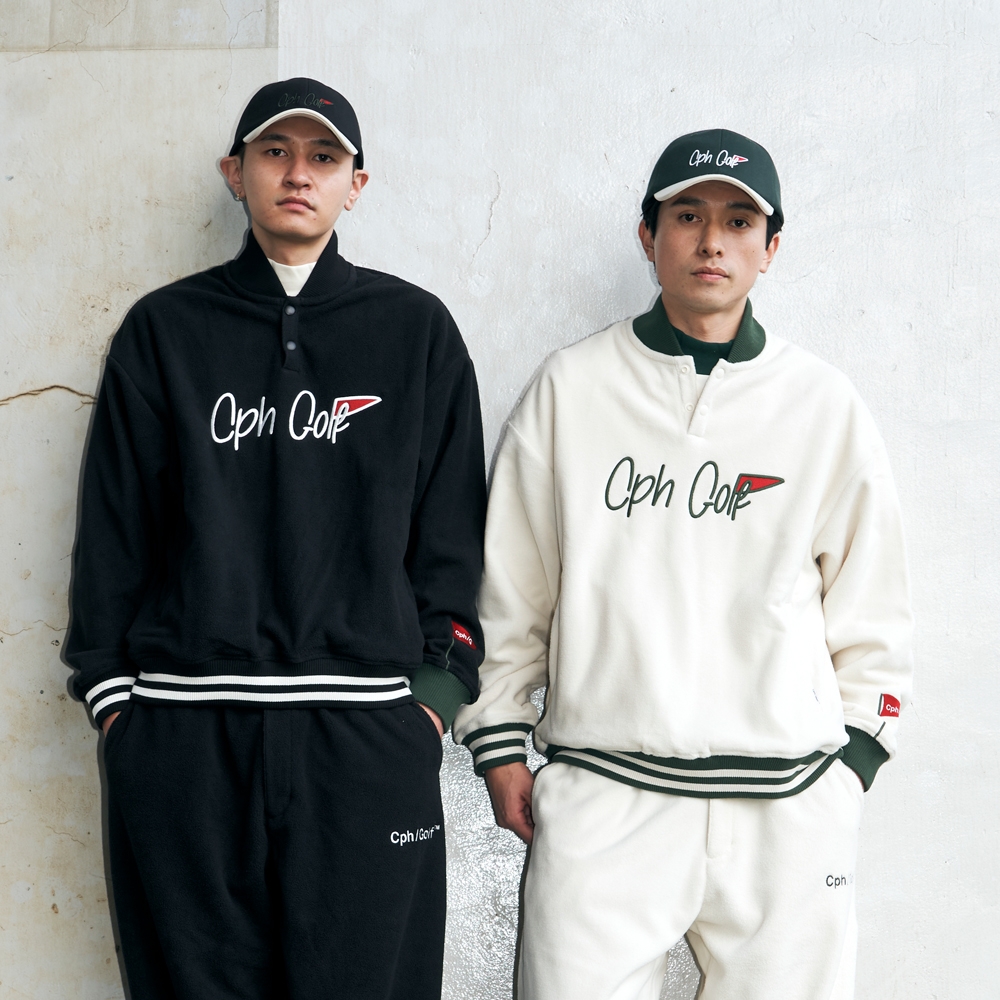 キャプテンズヘルム ゴルフ フラッグ ロゴ マイクロ フリース プルオーバー