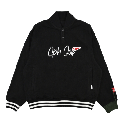 キャプテンズヘルム ゴルフ フラッグ ロゴ マイクロ フリース プルオーバー