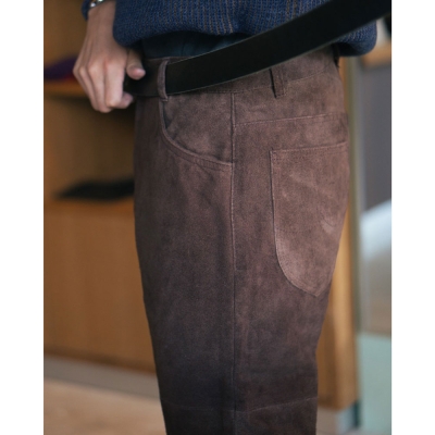 ドレス ヒッピー トッパー レザー パンツ -スウェード- 