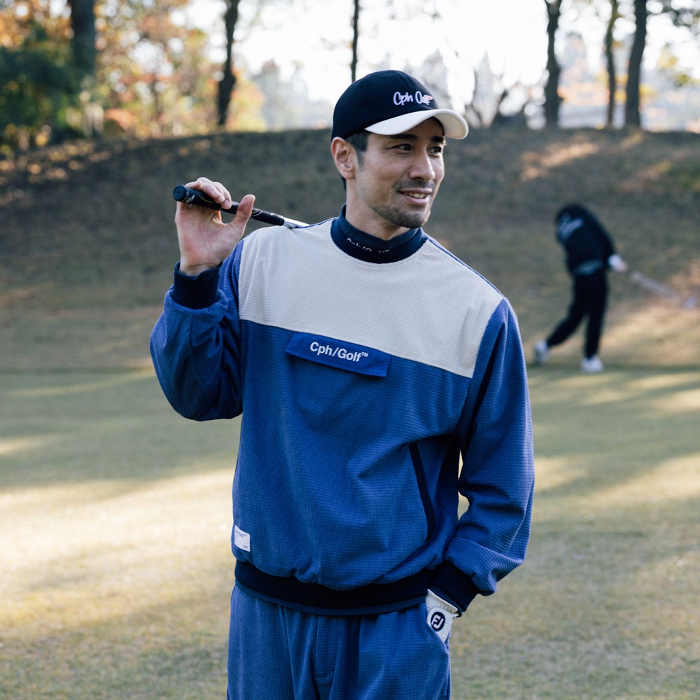 キャプテンズヘルム ゴルフ ワッフル コーデュロイ トラック プルオーバー