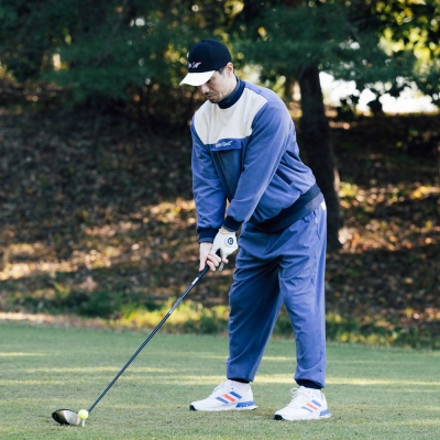 キャプテンズヘルム ゴルフ ワッフル コーデュロイ トラック プルオーバー