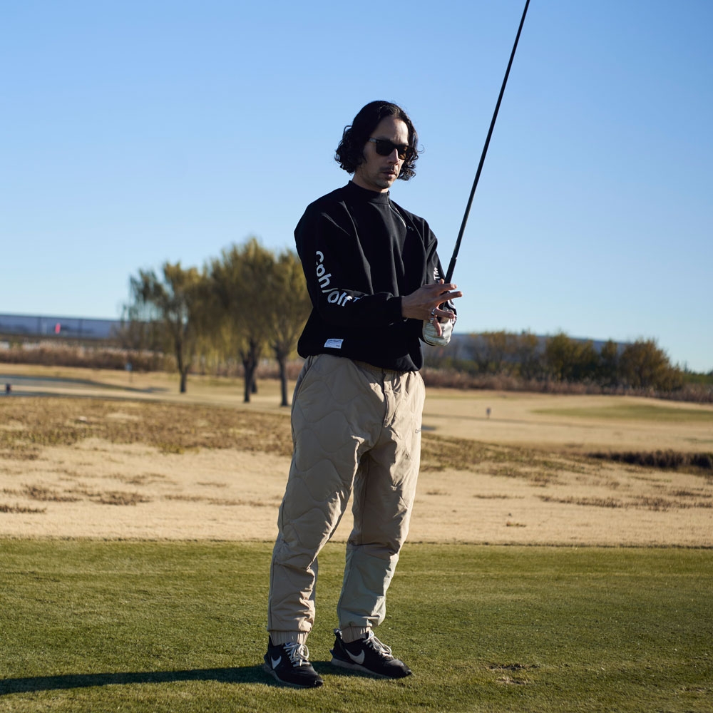 キャプテンズヘルム ゴルフ サイド ジッパー ウォーム ロングスリーブ モックネック ティー