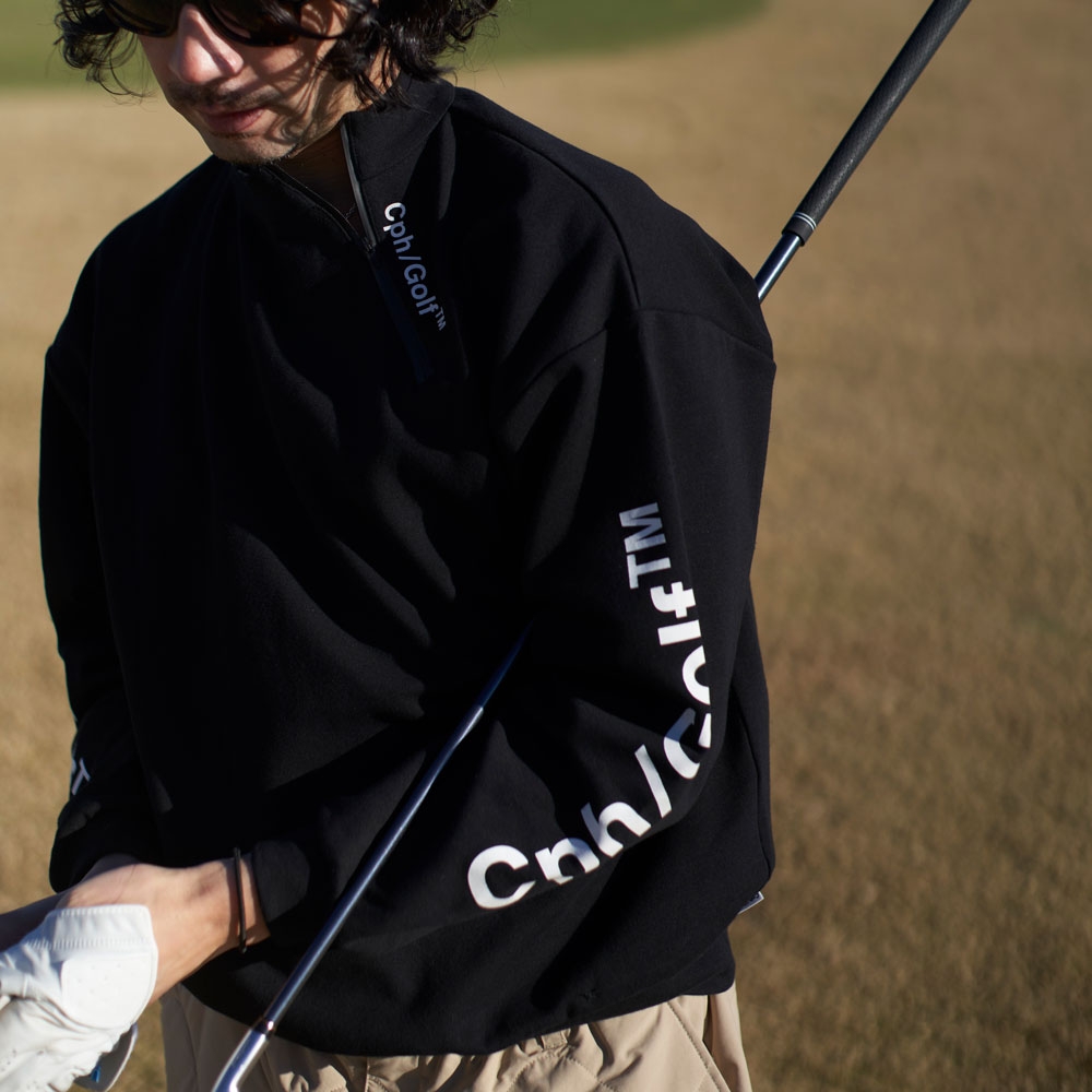 キャプテンズヘルム ゴルフ サイド ジッパー ウォーム ロングスリーブ モックネック ティー