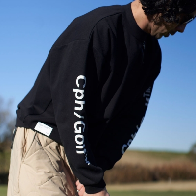 キャプテンズヘルム ゴルフ サイド ジッパー ウォーム ロングスリーブ モックネック ティー