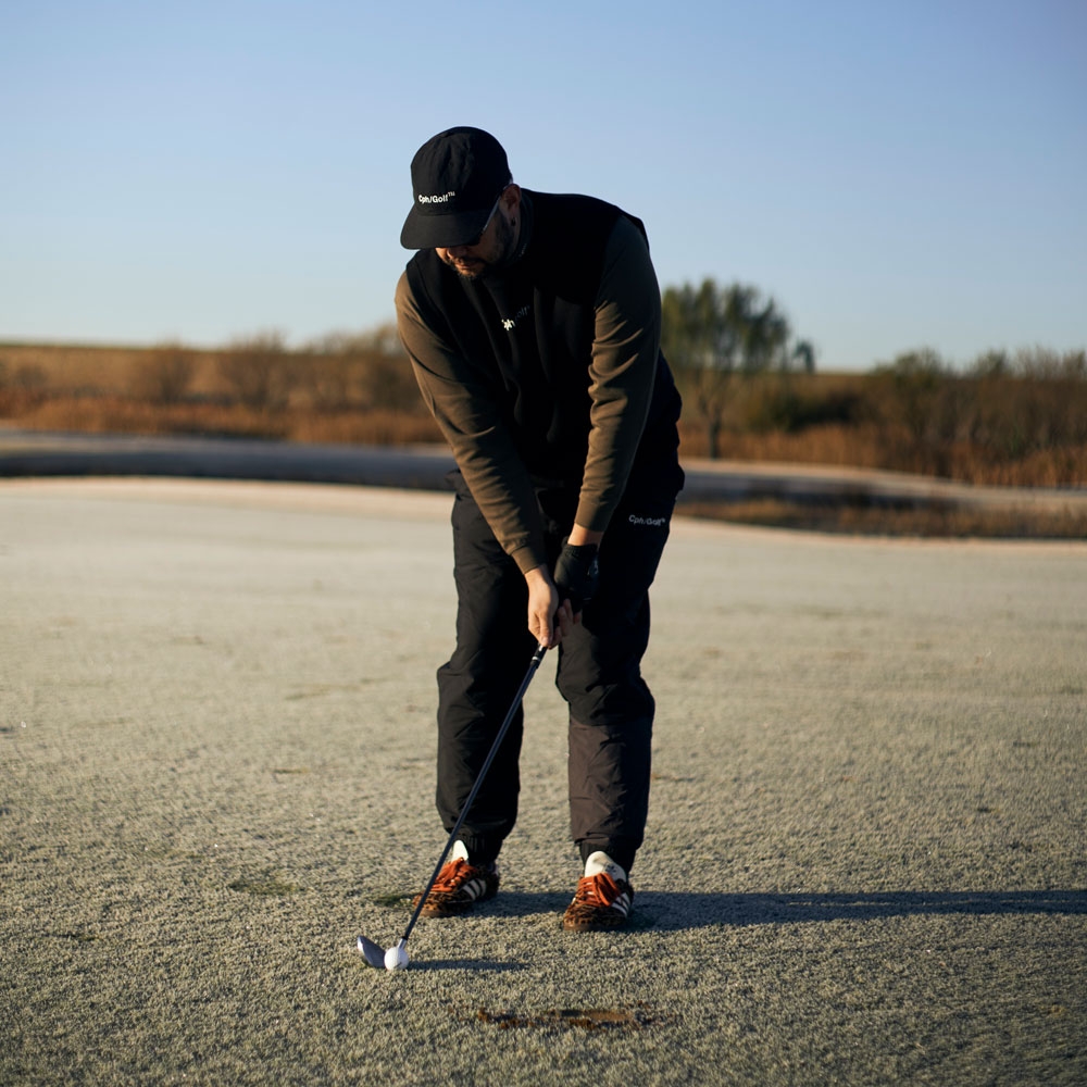 キャプテンズヘルム ゴルフ バイカラー キルティング ジョガー パンツ