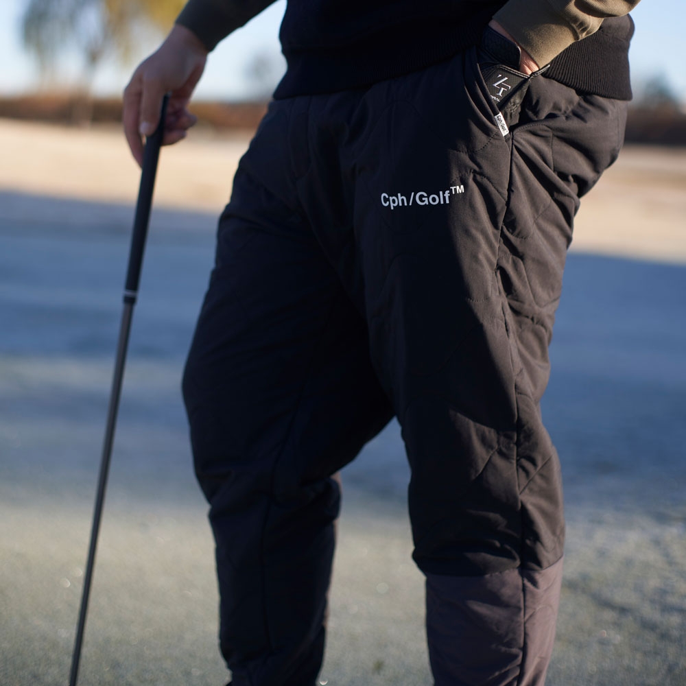 キャプテンズヘルム ゴルフ バイカラー キルティング ジョガー パンツ