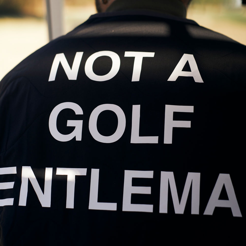 キャプテンズヘルム ゴルフ バイカラー キルティング ノーカラー ジャケット